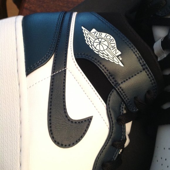 Air Jordan 1 Mid Men\'s Sneakers Armory Blue/White/Black - USA Size: 11 main image 16